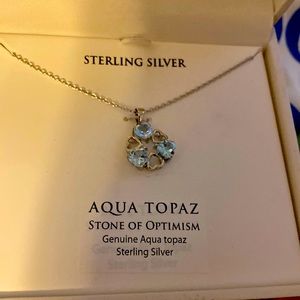 3 heart topaz necklace